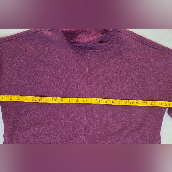 Athleta Womens Cozy Karma Funnel Neck Sweatshirt Burgundy Size Small Pockets - Picture 9 of 13